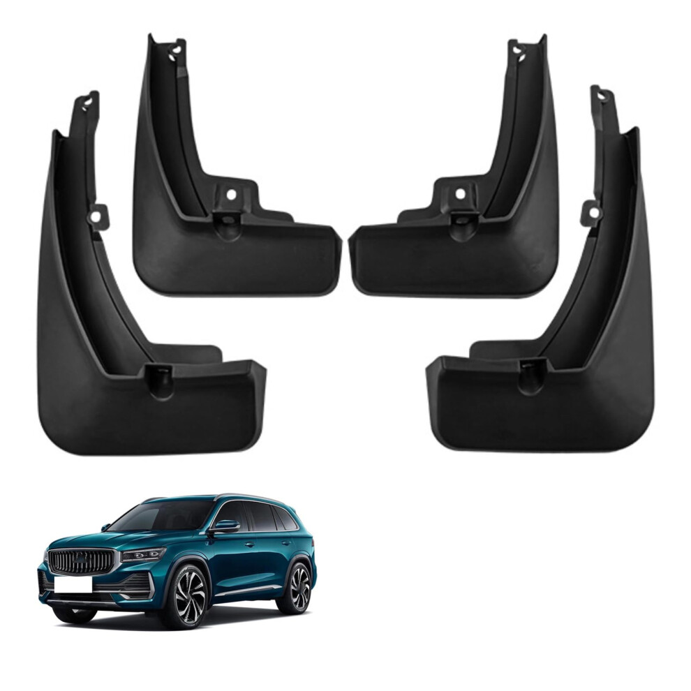 Heavy Duty 4 Pcs Car Mud Flaps For Geely Xingyue L Monjaro 2021, High Impact Plastic Splash Guards For Front & Rear Wheels Mudguards For Protection 9105992091331
