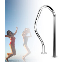 Pool Handrails Pool Safety Handrail, 304 Stainless Steel Safe Non-Slip Swimming Pool Handrail, 3-Bends Rails, Easy Mount (Thick 1.2mm) ()