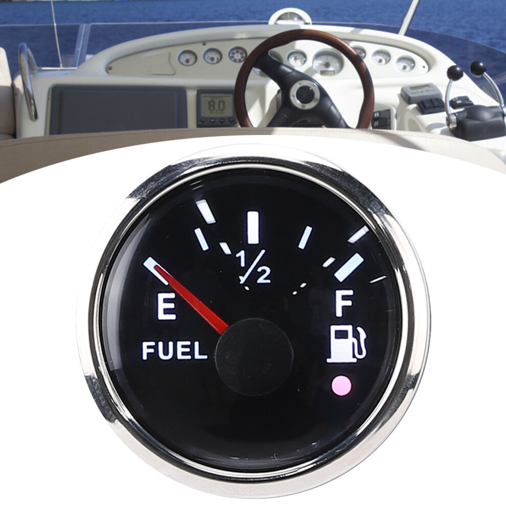 Marine Waterproof 2In Fuel Level Gauge Intelligent Alarm Ip67 Black 6941361411132