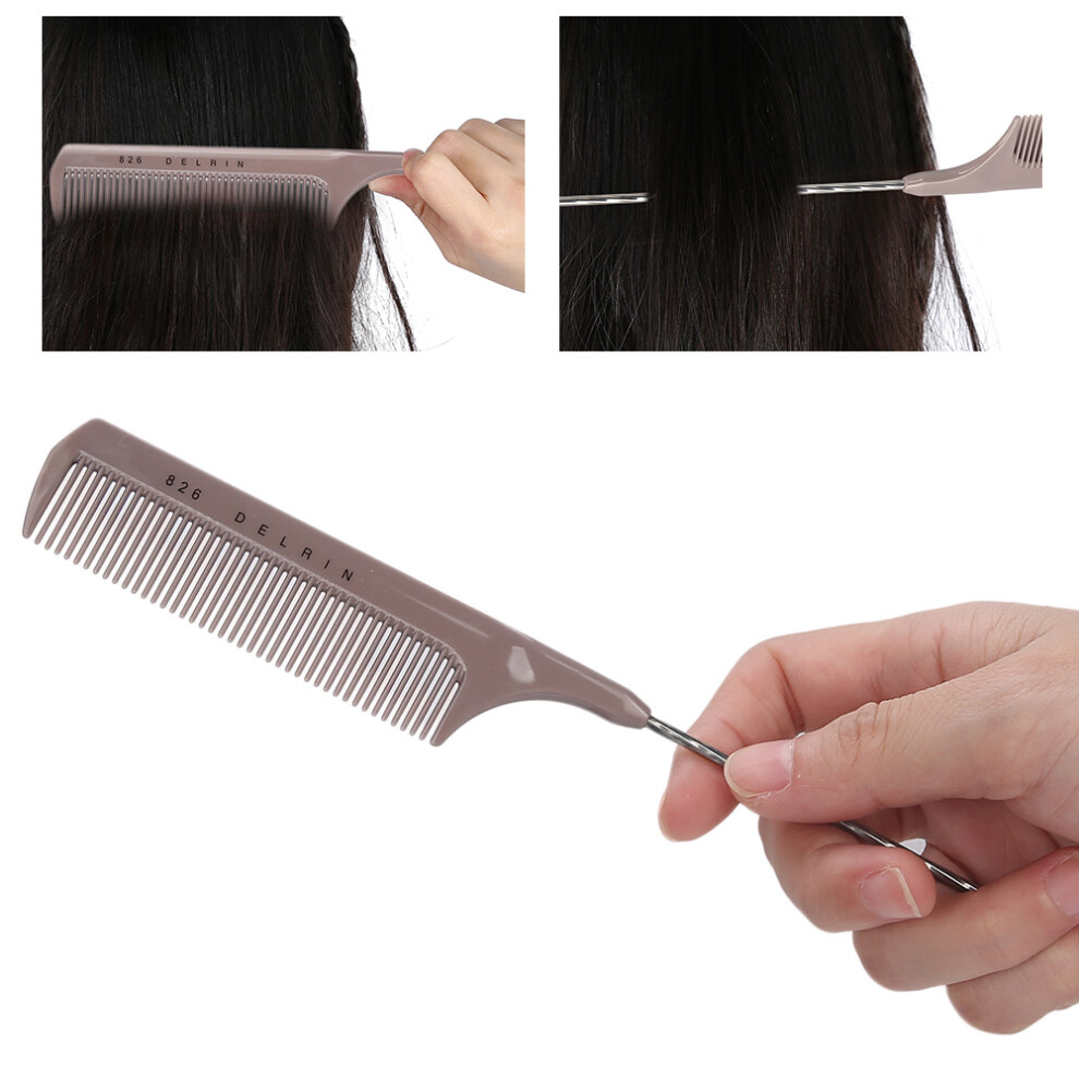 Gray Spiral Pintail Rat Tail Comb - Curly & Straight Hair Styling