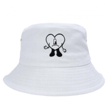 (white) Bad Bunny Bucket Hat Fishing Hat Top Sun Hat AOS
