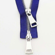 (90cm, royal blue) DIY Metal Sewing Zipper with Open-Ended Double Slider for Jackets & Garments