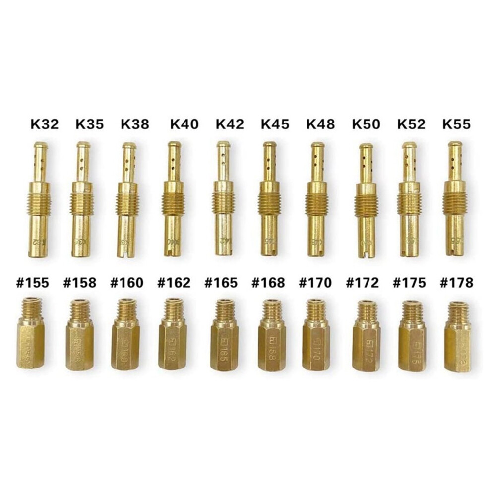 20Pcs Main Jet Kit Pilot Slow Set Fit For Keihin Oko Koso Pe Pwk Carb Uk 4991361421596