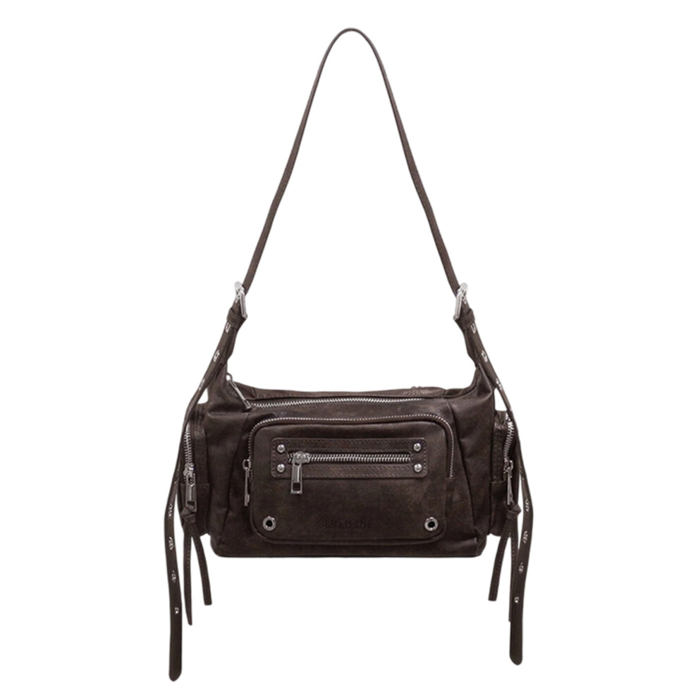 Large Hobos Crossbody Bag With Multiple Pockets Pu-Coffee 7754000345069
