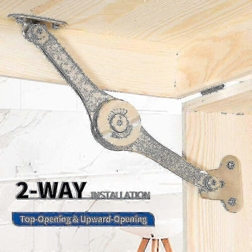 2pcs Heavy Duty Lid Support Hinges Soft Close Folding Lid Stay Hinge Keep Lid Hinge Open For-- -t 2