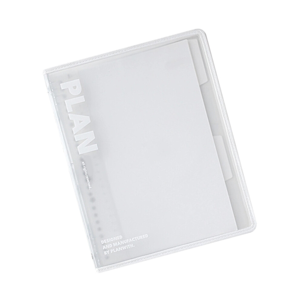 Spacious B5 Size Loose Leaf Notebook Features Clear Cover-White-image-OPC-PMZ5THK-NEW