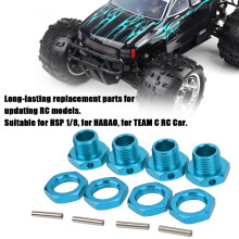4 Stück 17 mm Aluminiumlegierung RC-Rad Sechskantkupplungsset für 1/8 Autos