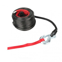 10mm X 30m Synthetic Winch Rope Kit UV Proof Wear Resistant Tow Rope Hook Belt Set for Off Road Vehicle Trucks 18740 Lbs