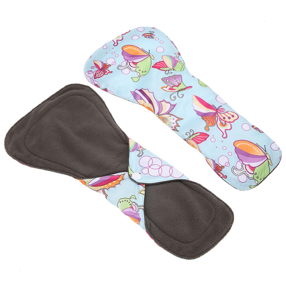 Bamboo Charcoal Fiber Reusable Menstrual Pad Sanitary Napkin 33cm Lengthened