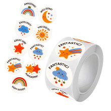 500Pcs Colorful Encouragement Sticker Removable Educational