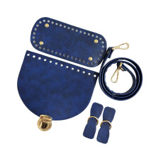 DIY PU Leather Bag Knitting Set,PU Leather Bags-royal blue