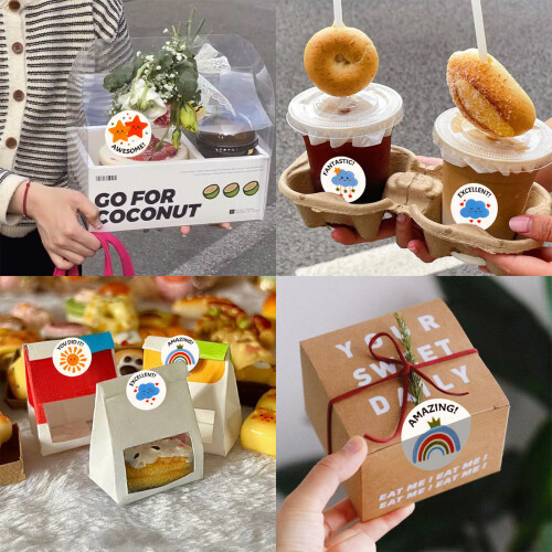 500Pcs Colorful Encouragement Sticker Removable Educational 1