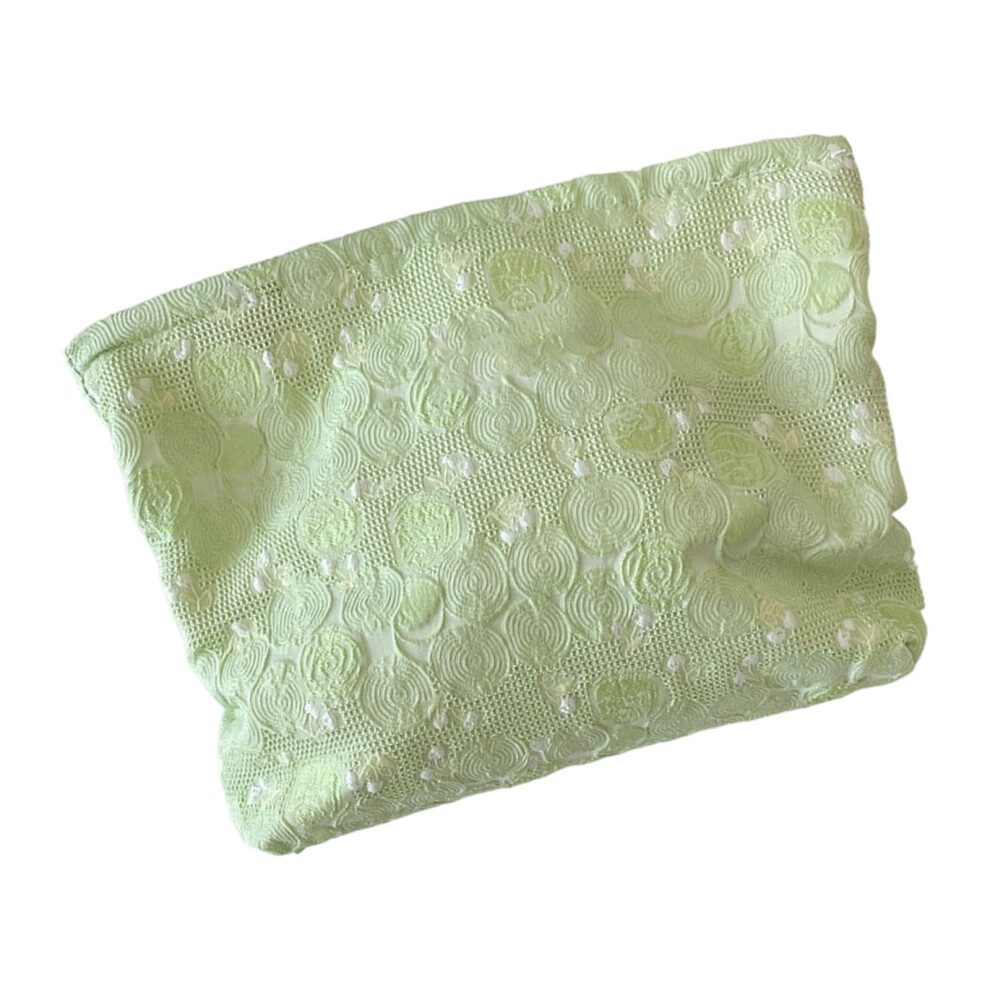 Green Flower Travel Toiletry Bag Fashion Makeup Bag Handbag