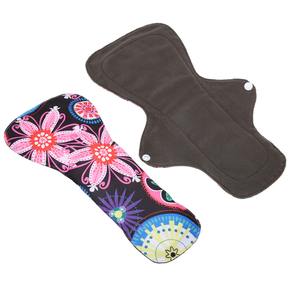Comfortable 33cm Bamboo Charcoal Reusable Menstrual Pad for Women
