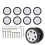 8PCS Universal Suitcase Wheels Abrasion Resistant-69 silver 1