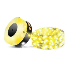 Camping String Lights, 3 in 1 Solar Camping Lights , Flashlight, 3600mAh Portable Charger, 32.8FT S