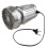 (Silver)Solar Power Rechargeable With Fan Led Tent Lamp Flashlight Camping Lantern Light Ft 4