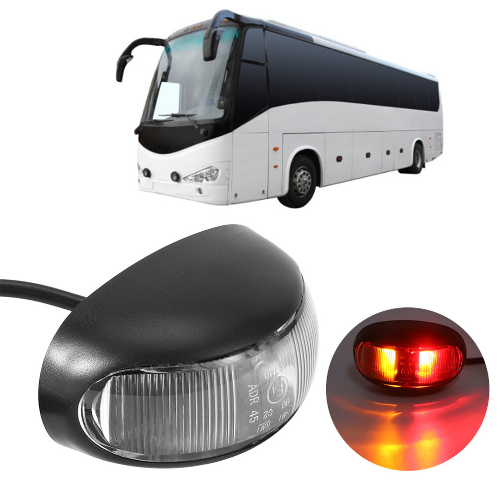 2Led Side Marker Blinkers Waterproof 10-30V For Trucks Buses, & Light/Red/Amber 7611361428162