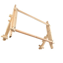 Stickrahmenständer aus Holz mit tragbaren Armhaltern,