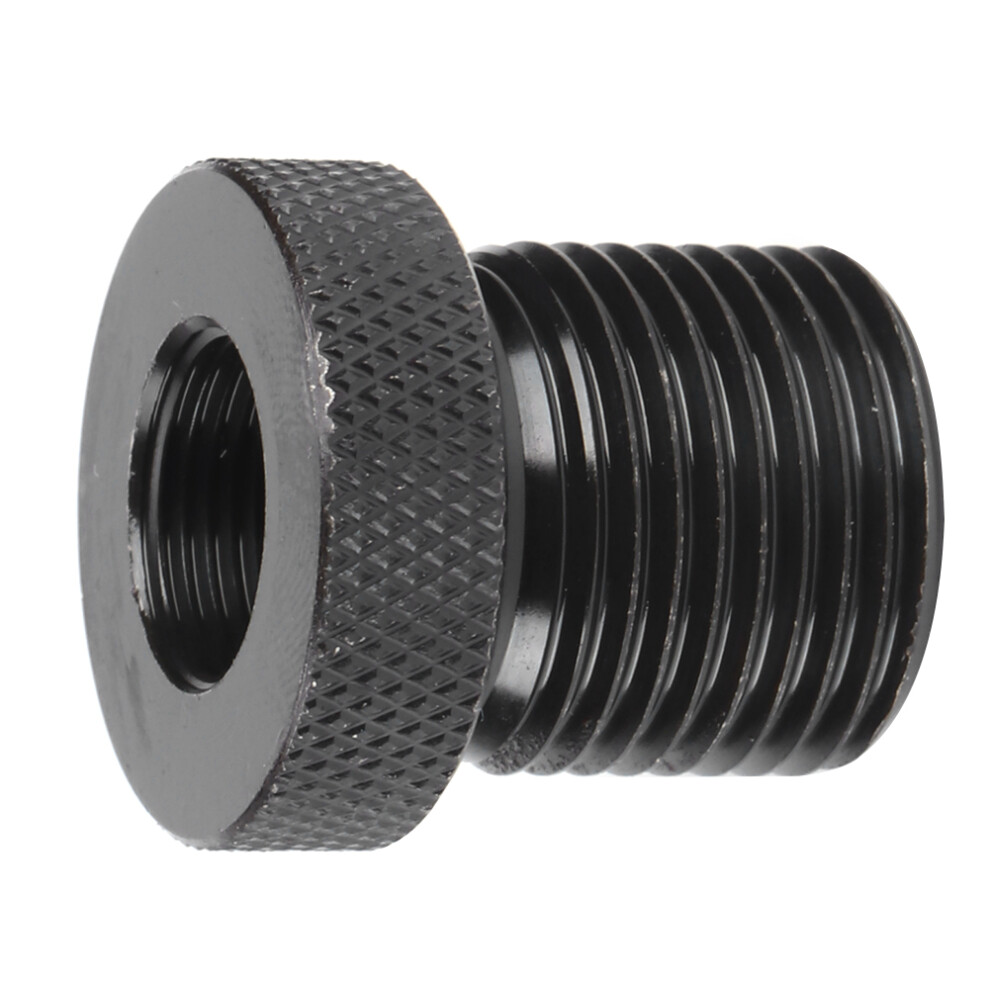 Steel Oil Filter Adapter 1/2Â28 To 3/4Â16 Knurled Connector Black 3721361428537