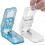 2-Pack Pill Cutter & Crusher with V-Shape Blade & Transparent Storage Case 1