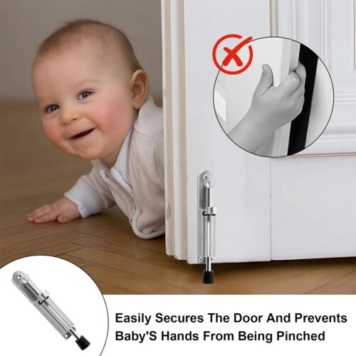 Pack of 2 Hands Easy Door Holders Spring Loading Mechanism Zinc 1