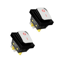 4 Pin Toggle Switches 30A LED Lighted Rocker Switches for-Red