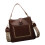 PU Shoulder Purse Compact Handbag Magnetic Fastener-Coffee 1