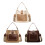 PU Shoulder Purse Compact Handbag Magnetic Fastener-Coffee 2