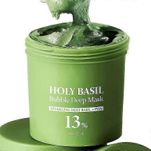 A Holy Basil Bubble Deep Cleaning Facial Mask for all skin types, 90g