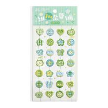 Kid Sticker Cartoon Foam Sticker for Water Bottle-lime sod a