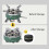 Portable folding camping stove windproof, 11800W po WMR 3
