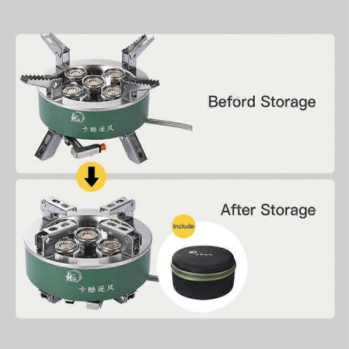 Portable folding camping stove windproof, 11800W po WMR 2