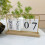 Friendly Reusable Wooden Desktop Calendar Flip Date-Black 7