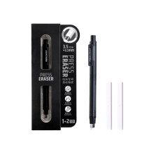 Push Button Activated Eraser Pen Compacts-Black square head