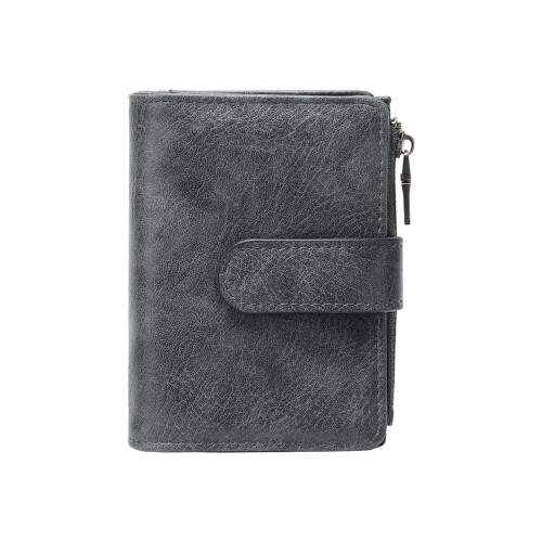 Modern Blocking Wallet Compact Organizer With Coin Pocket-Gray