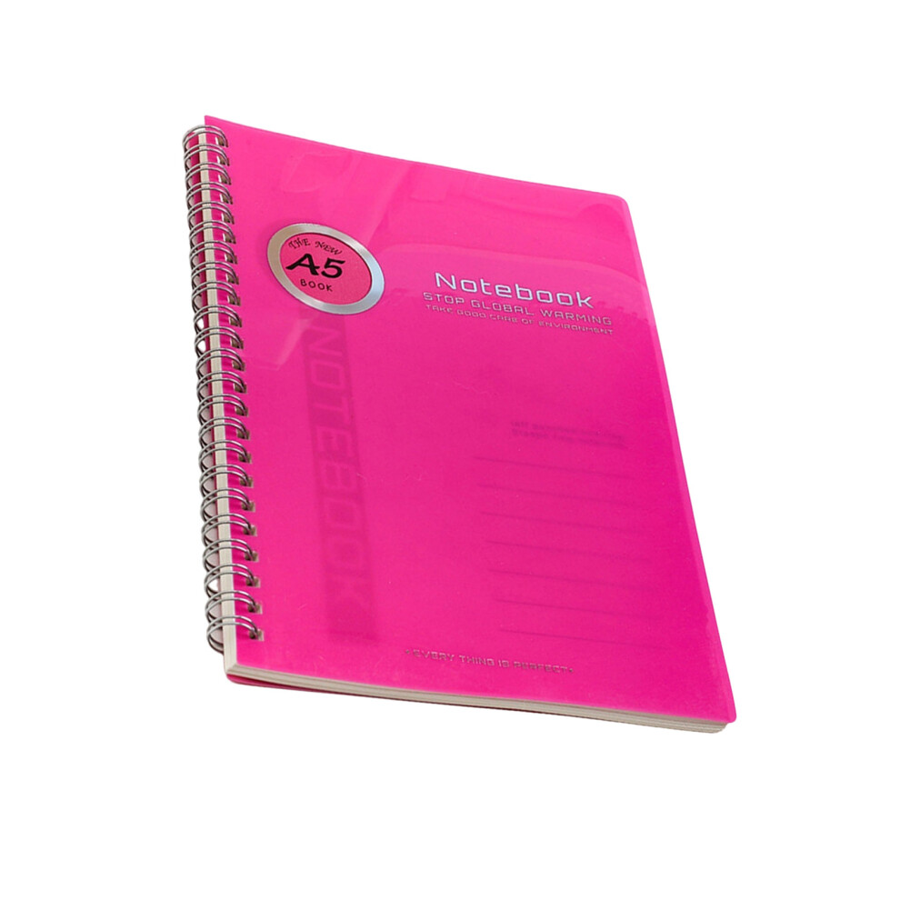 Twin Coil Binding Notebook 100 Pages Wide Lined-Purple-image-OPC-PMZ5ZPY-NEW