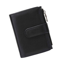 Practical PU Slim Card Holder Blocking Wallet Coin Purse-Black
