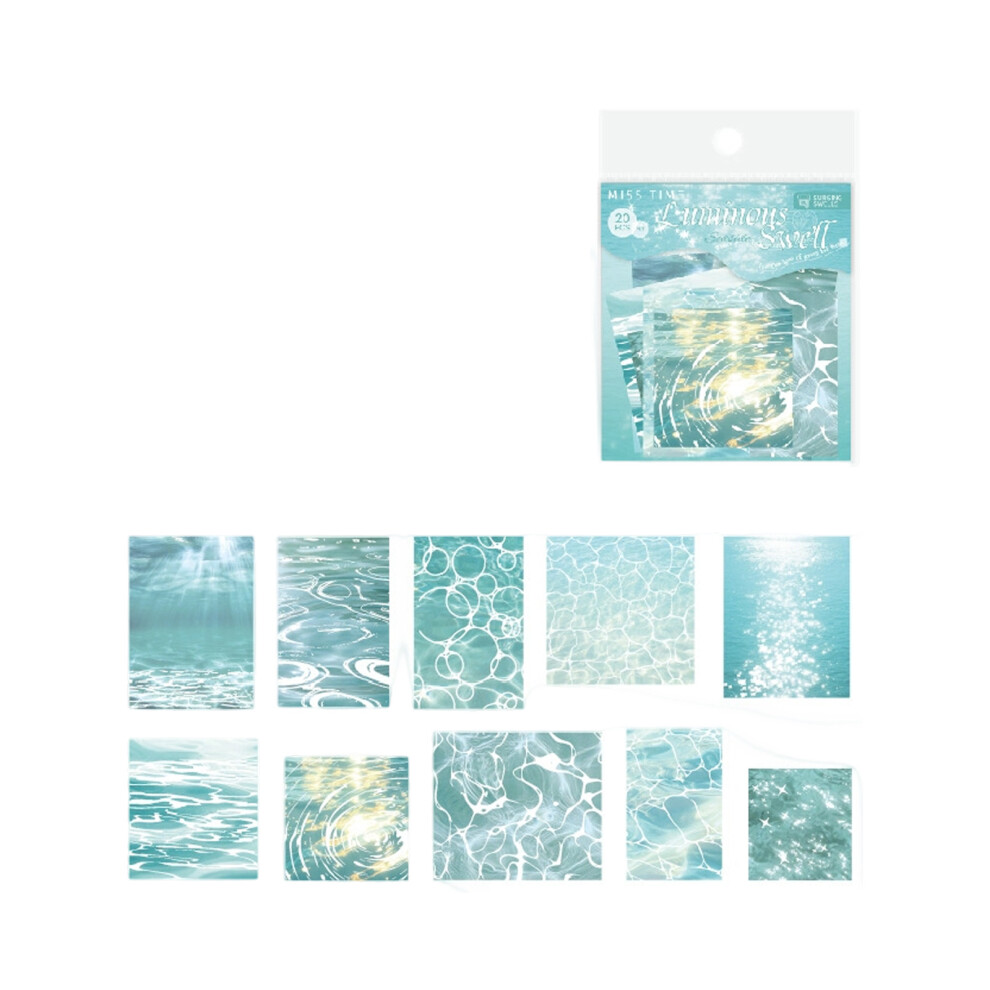 Artistic Decors Sticker Scrapbooking Sticker-blue waves surging