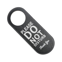 Reuseable PU Do Not Disturb Door Sign and-Black with Green