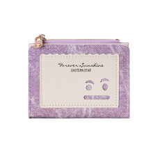 Fashion Wallet Small Compact Wallet,Women Short-Purple