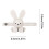 Lovely Rabbit Bag Charms for Purse Backpack-light brown 3