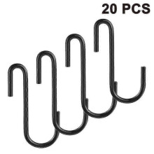(Silver)S Shaped Hanging Hooks S Hook Multi Purpose Hook