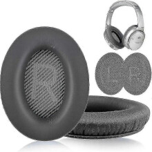 (Dark Grey)Earpads Cushions For Bose Qc35/25/15 Headphones Soft Faux Leather Ear Pad