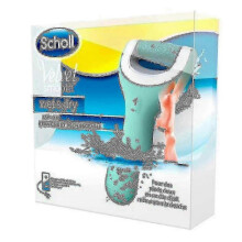 The Scholl Velvet Smooth, a Wet And Dry Electric Grater and Foot File in Blue