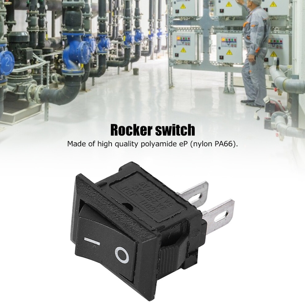 Quality 20Pcs 2-Pin Rocker Switch Kcd11 On/Off Black For Devices 4991361436774