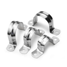 M5-M200 U Tube Strap Clamp Two Holes Riding Clip 304 Stainless Steel for Fixing Pipe or Cable Throat Hoop Bracket Saddle Buckle(M45-5pcs)