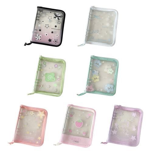 Durable PVC Budget Binder Cover With-blue snowflake shell 1