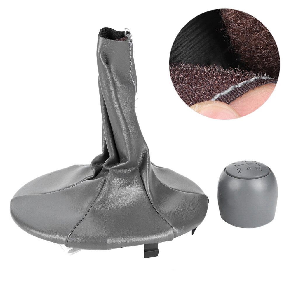5 Speed Gear Shift Knob With Dust Cover Boot For Fiat Panda 500C Pu Leather 7631361440179
