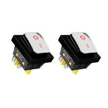 Waterproof Marine Boats Rocker Switches 4 Pin 30A LED-Red